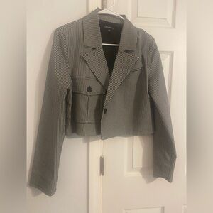 Gingham Black & White Bolero Jacket